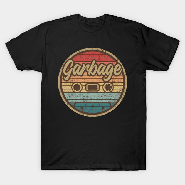 garbage cassette retro circle T-Shirt by penciltimes